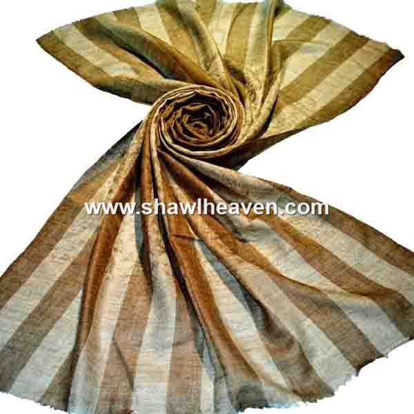 vertical stripe beige cashmere hijab